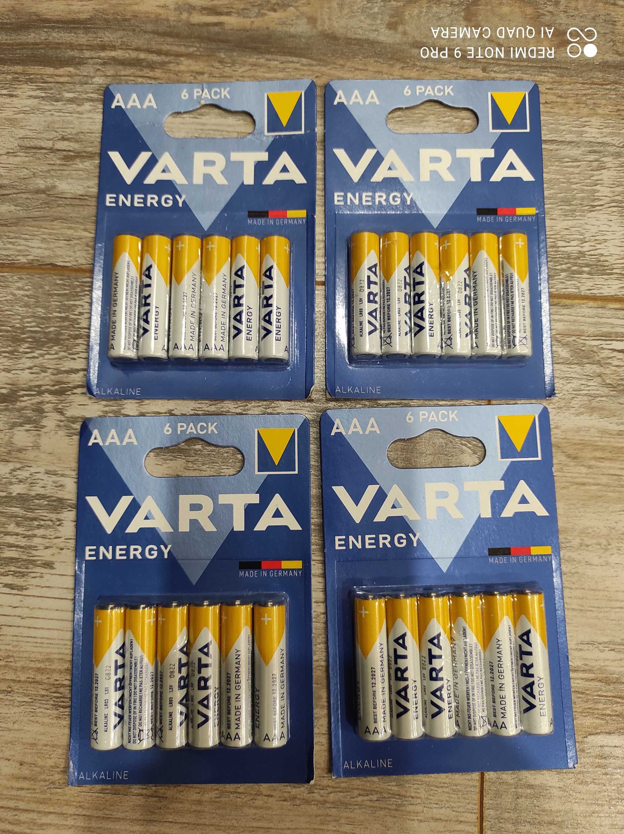 Батарейки Varta LR03 1.5V AAA ENERGY ALKALINE (мизинчик)
