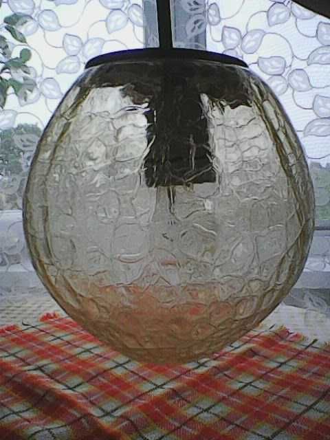 lampa ze szklanym kloszem prl