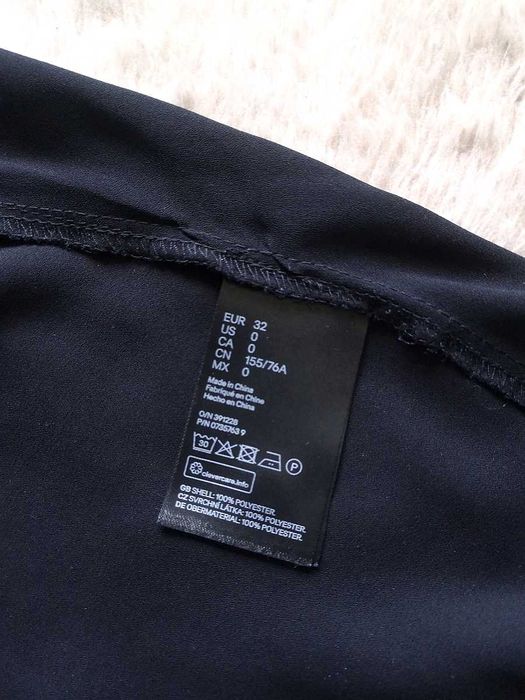 Czarna kopertowa koszula H&M 32 XXS 34 XS bluzka mgiełka