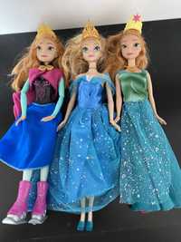 Lalki Barbie Frozen Elsa Anna zestaw Mattel Kraina Lodu Elza Łyżwiarka