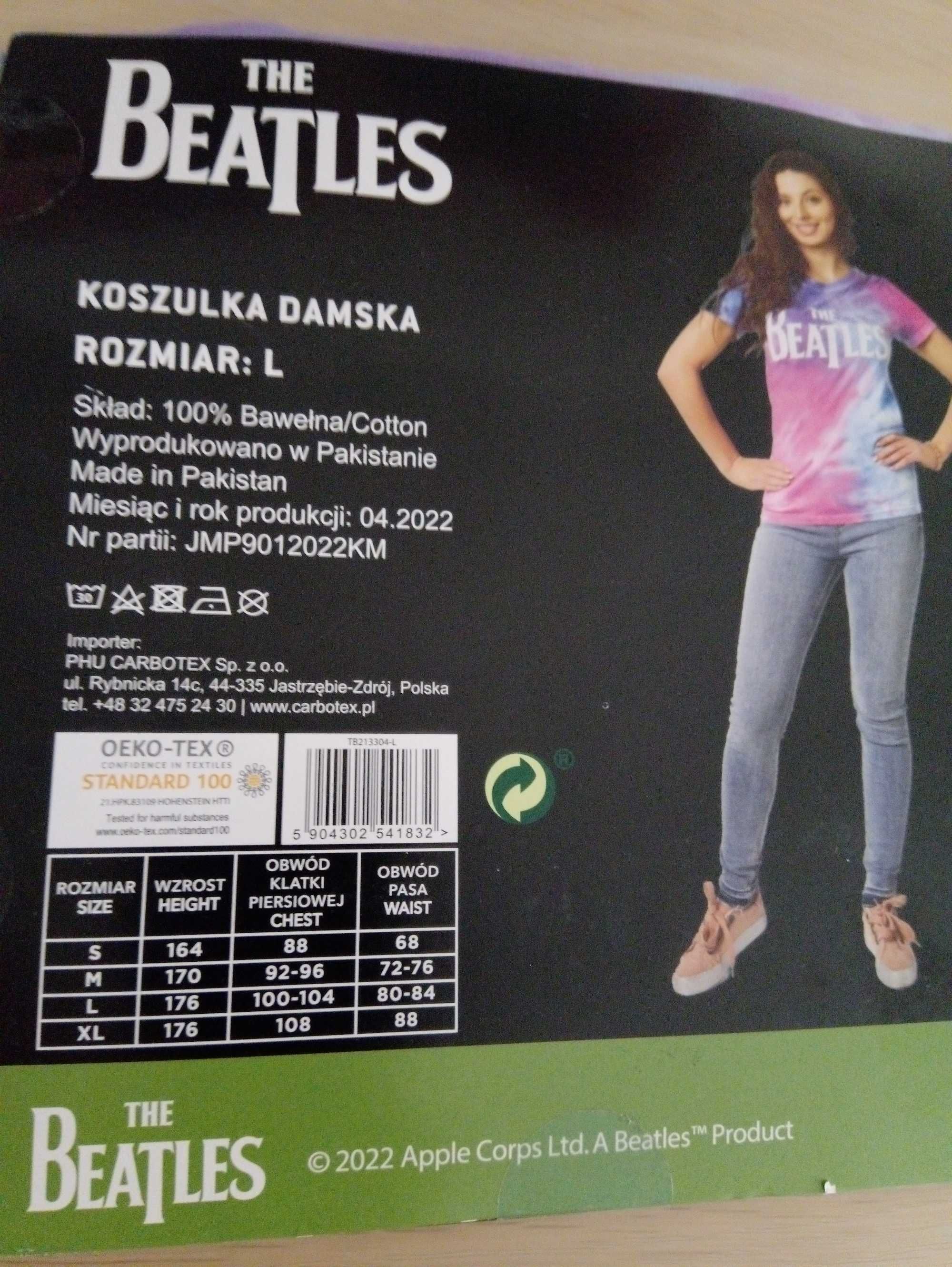 mega kolorowa koszulka T-shirt nie tylko dla fanek The Beatles r. L