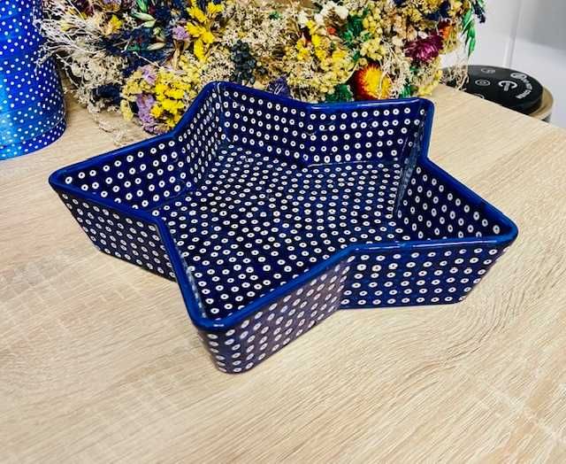 Ceramika Bolesławiec. Zapiekanka miska gwiazda (18840)