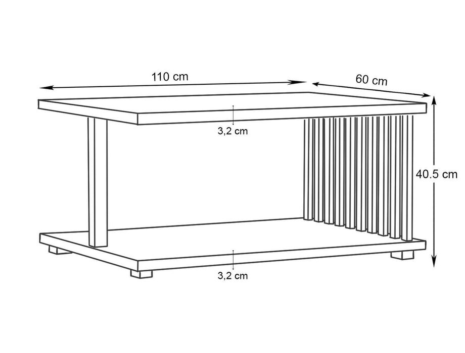 Ława/Stolik Bianca Lux Biały/Złoto - harmonia lekkości i elegancja