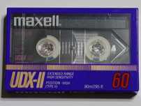Maxell UDX-II 60 model na lata 1986/1987 rynek Amerykański