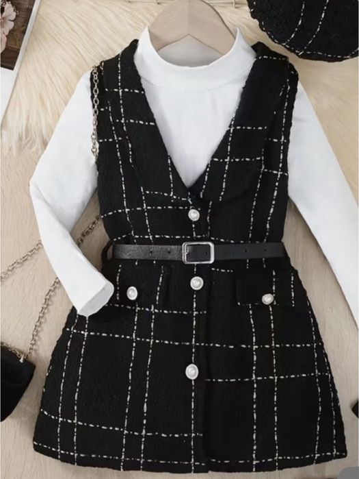 Фемелі лук сарафан чорно білий