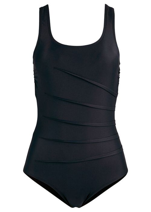 B.P.C kostium jednoczęściowy z zaszewkami czarny 46.