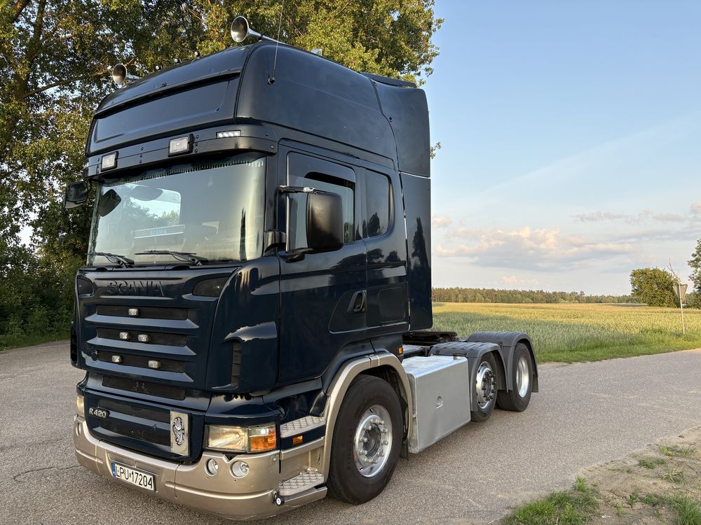 Scania R420 6*2 klima retarder stan bdb pusher