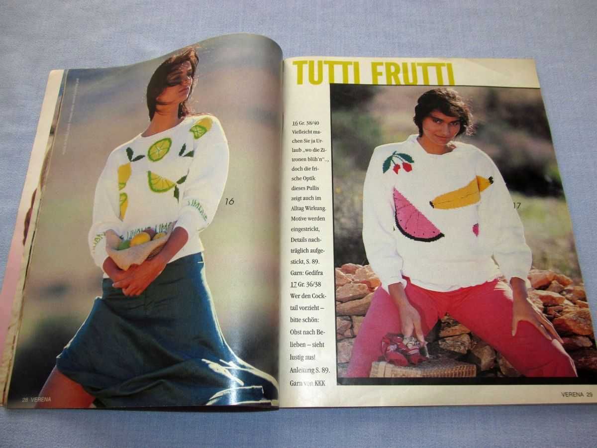 Verena (Burda) 1991 x 6 Magazyn mody dziewiarskiej Swetry
