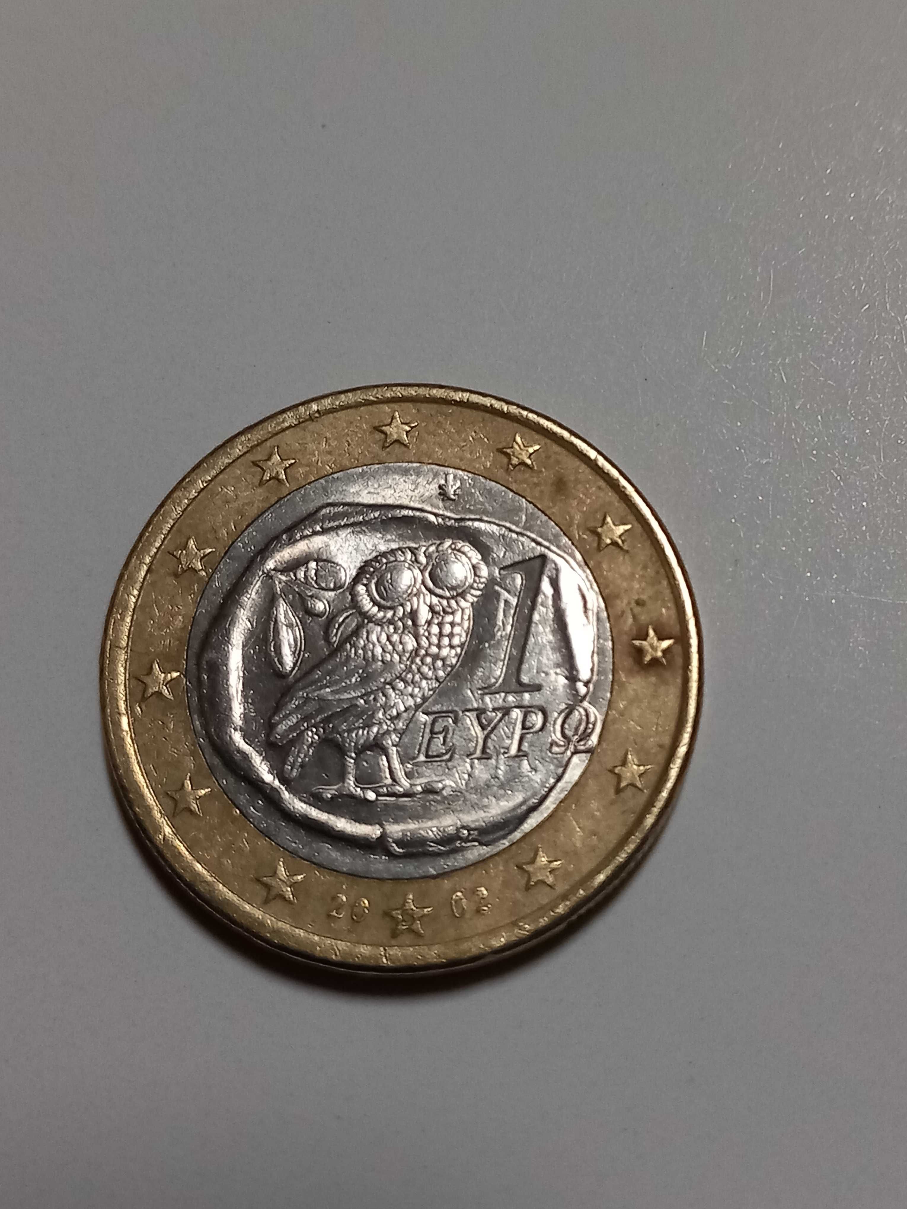 moedas 1 euro  Mónaco e coruja/mocho