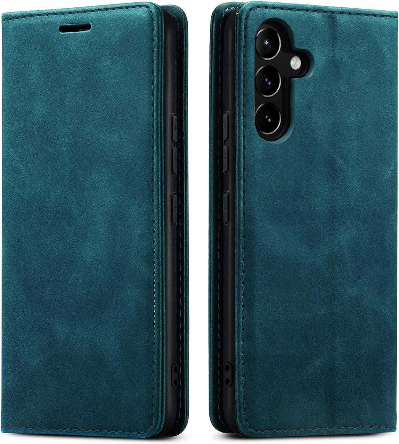 Etui skórzane magnetyczne SHEEP SKIN DO SAMSUNG A15 4G / 5G +SZKŁO