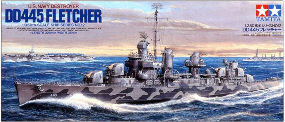 Tamiya 78012 U.S. Navy DD445 Fletcher Ship model okręt statek 1/350