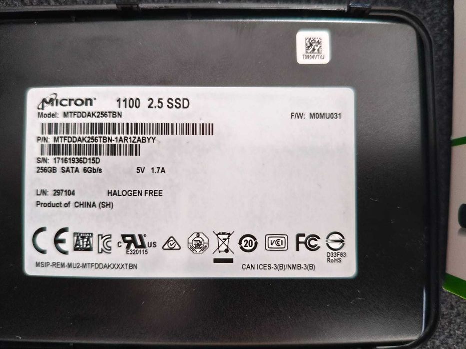 Micron 256GB 2,5" SSD M1100 3D NAND USB 3.0 - używany