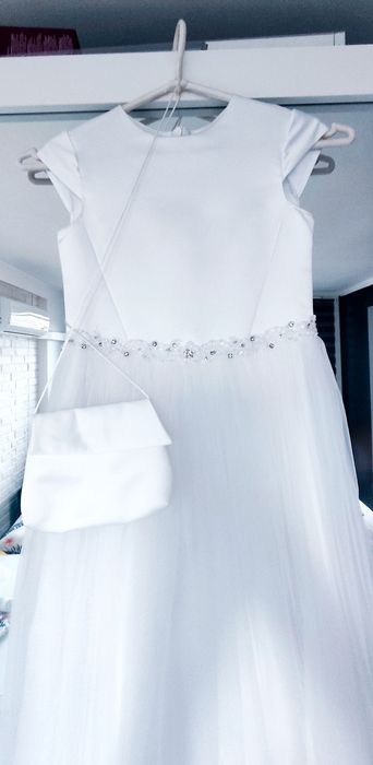 Sukienka komunijna 125 x 34 dla wysokiej i szczupłej