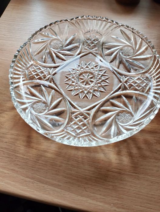 Kryształowy półmisek z prl