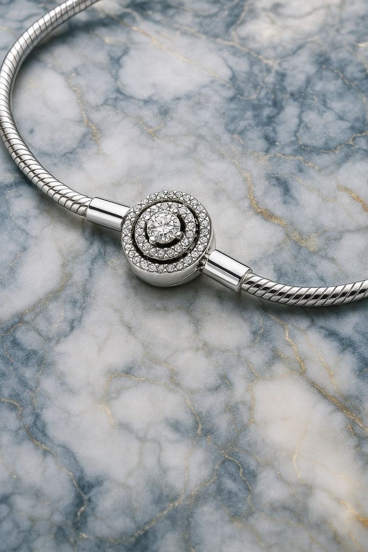 Promocja srebrna bransoletka Pandora moments 17cm do Pandora charms