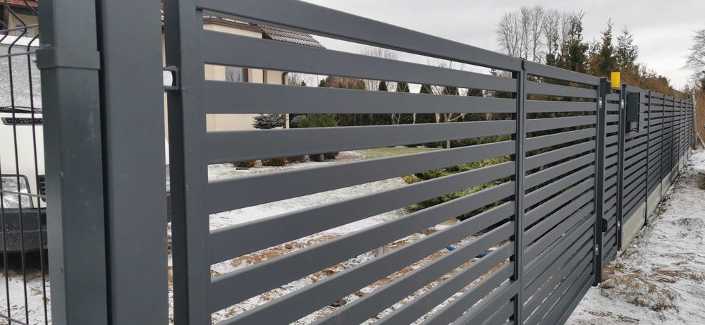 BRAMA rozwierna nowoczesna palisada 150cmx500cm OCYNK+RAL PRODUCENT