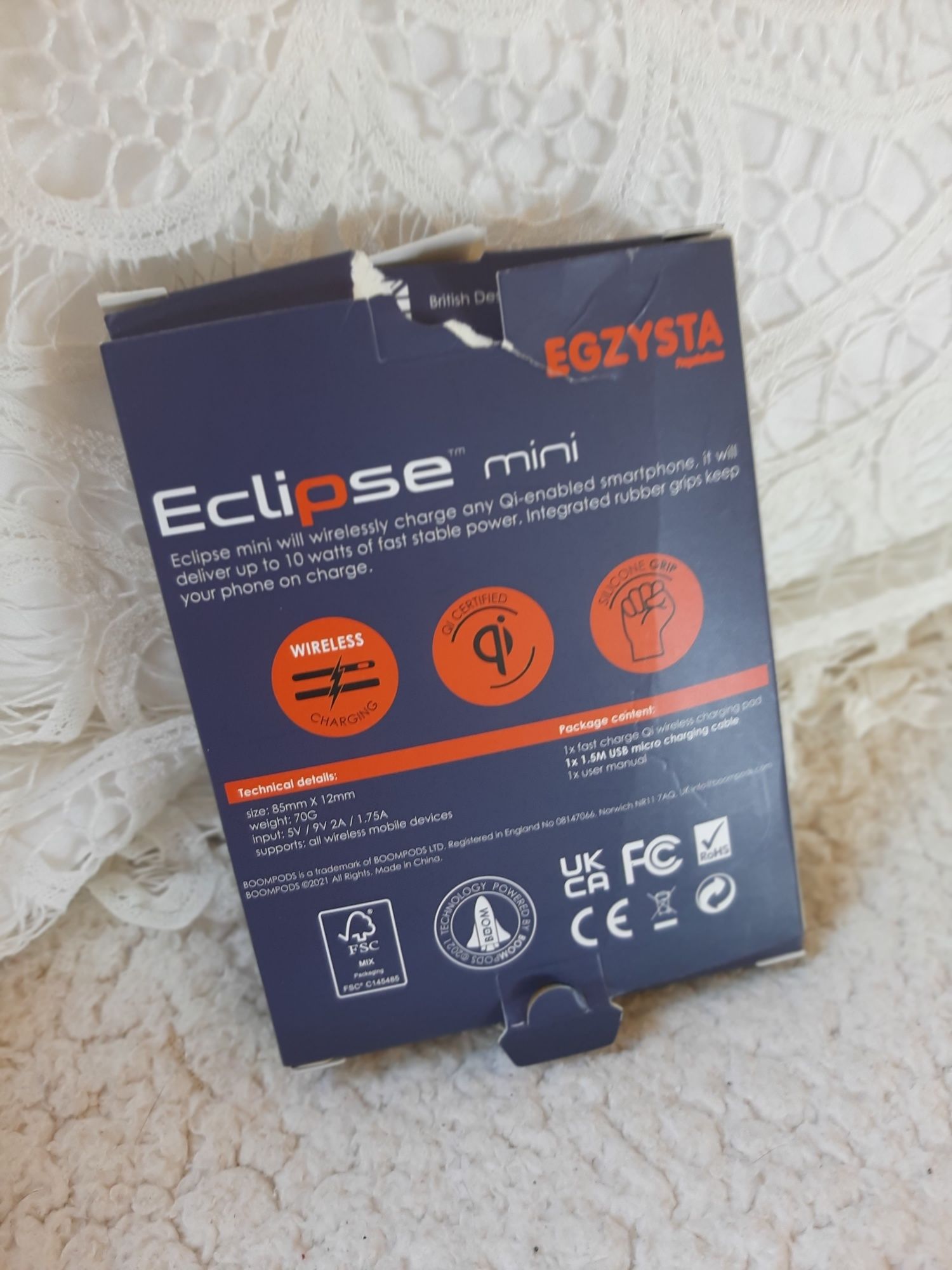 Ładowarka indukcyjna do telefonu Eclipse mini wireless charging pad