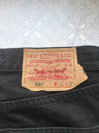 levi’s 501 straight leg buttonfly czarne jeansy męskie W32 L30 vintage