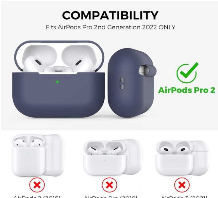 Airpods pro pro2   etui siliconowe antracyt ciemny nowe tanio