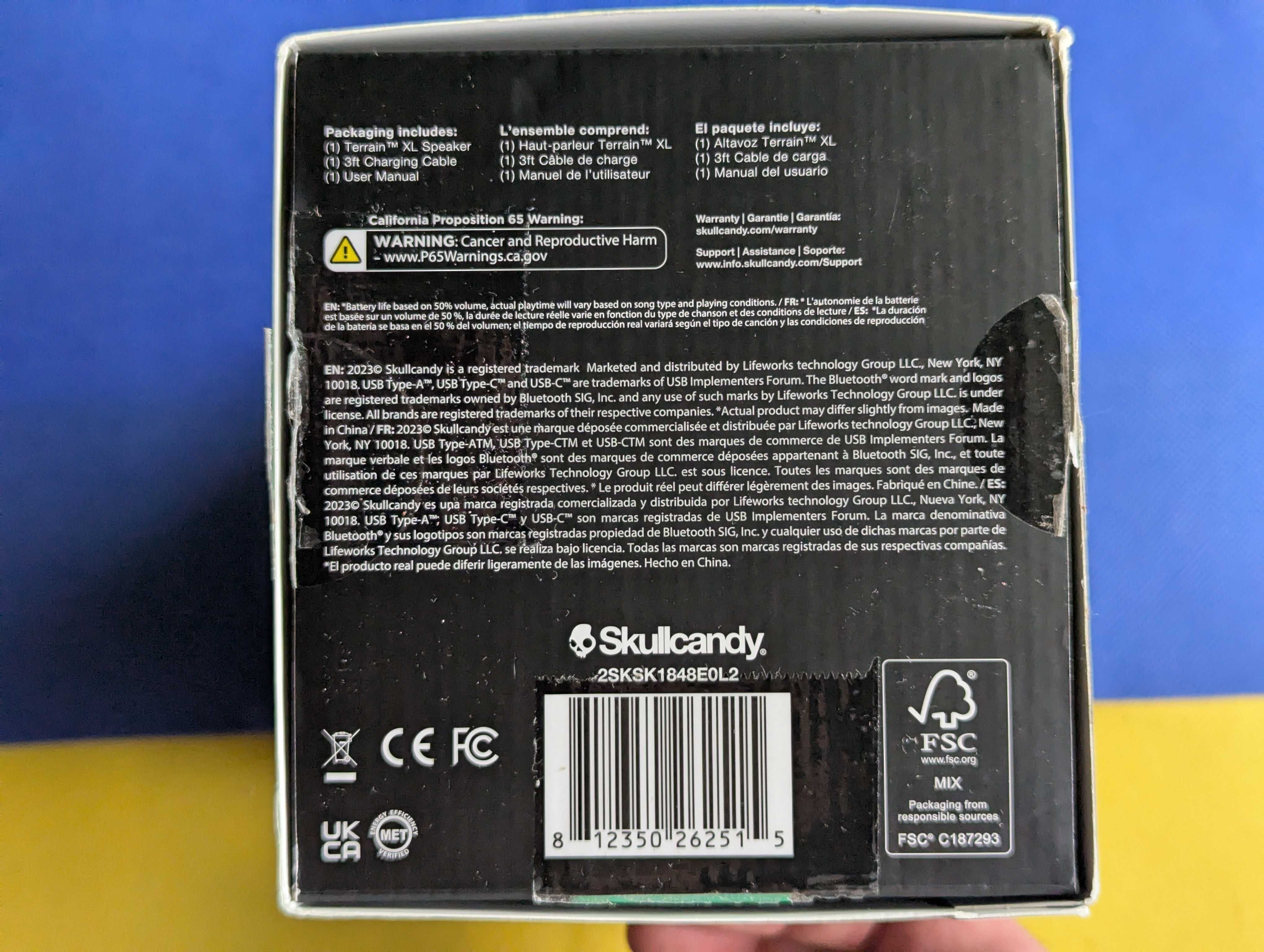Гучна 20 Вт нова з США Skullcandy Terrain XL Wireless блютуз колонка