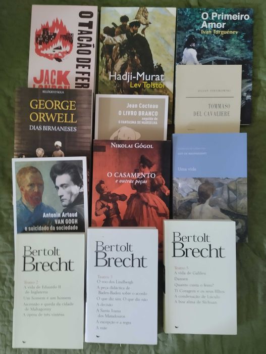 50 livros de autores clássicos, modernos, teatro e poesia, 2€ a 15€