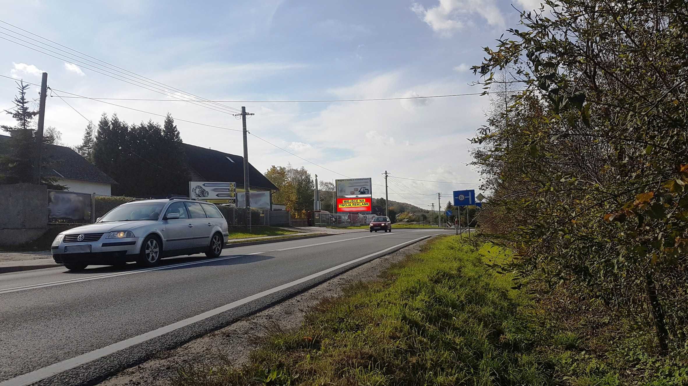 Miejsce na tablicy reklamowej przy DK79, podświetlona - dwustronna
