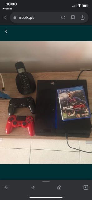 Minha ps4 usada 1 ano dos controles