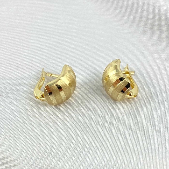 Cudowne ZŁOTE kolczyki DIAMENTOWANE lśniące PR. 585 (14K)