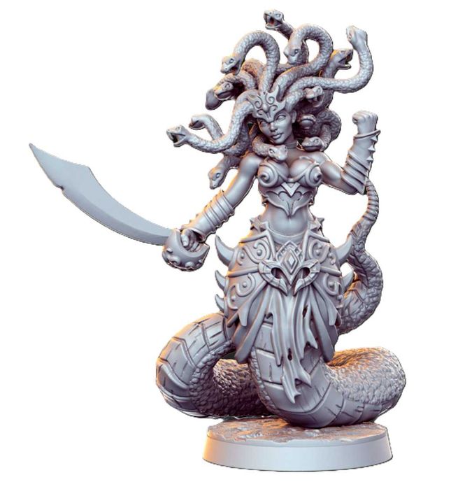 Medusa - Female serpent- 32mm - DnD  rpg figurki z żywicy
