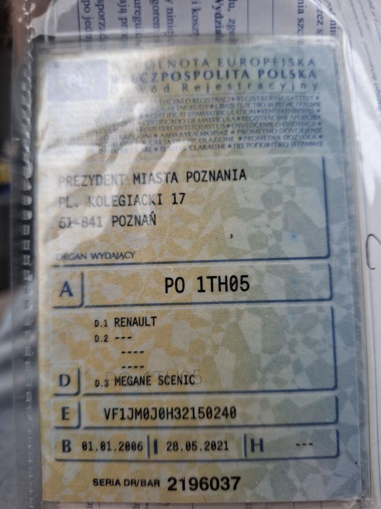 Renault Scenic II 2006 1.6 16v Klima Elektryka Wspomaganie 100tys km