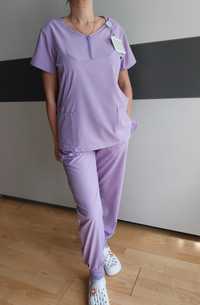 Strój medyczny r.M Nowy komplet uniform lila