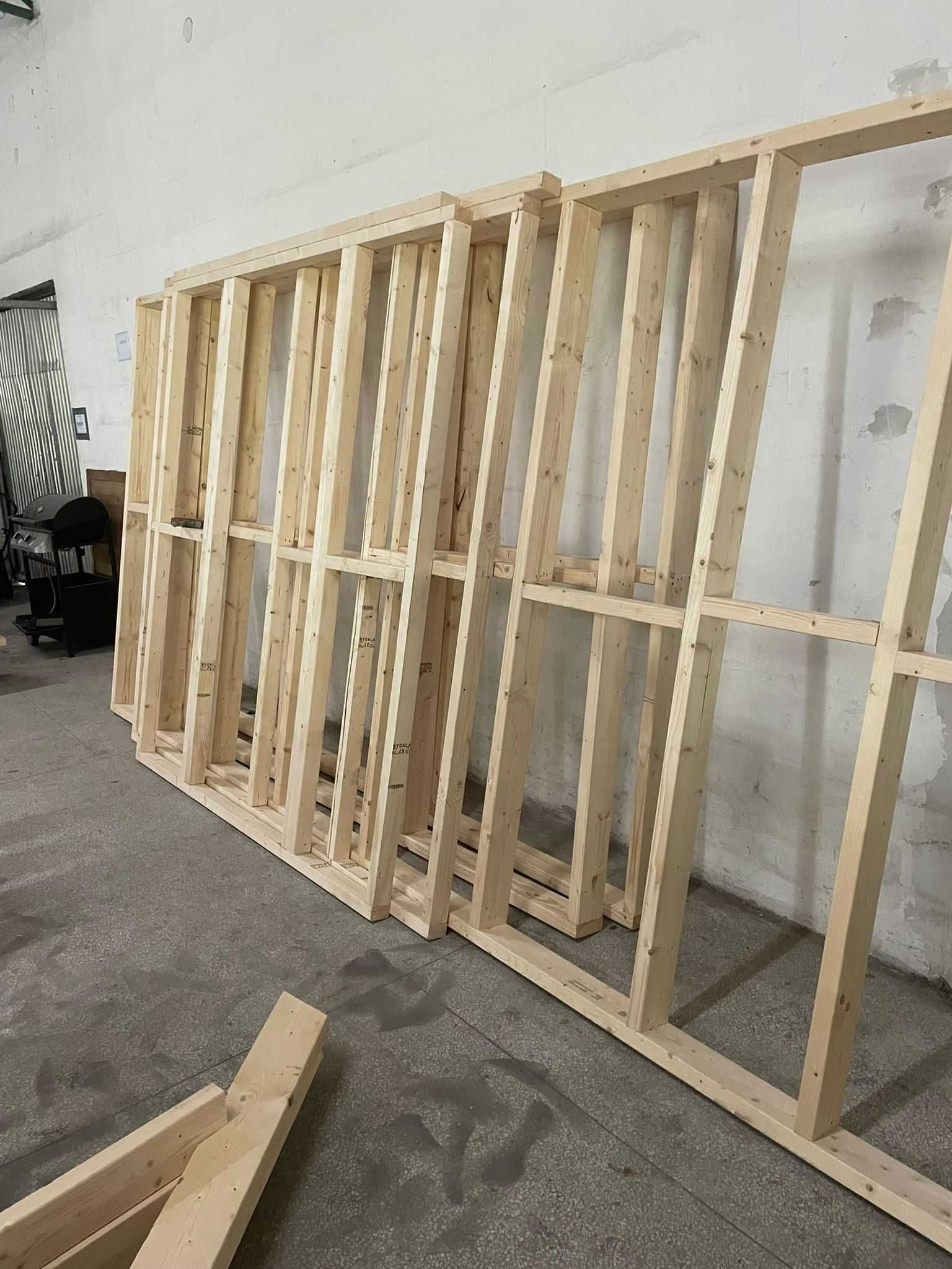 Konstrukcja drewniana szkielet domu 35 m2 z antresolą lub piętrem