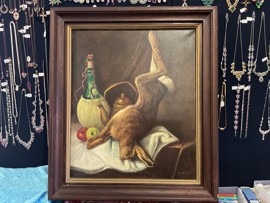 Quadro tela a oleo assinada 63x72 cm