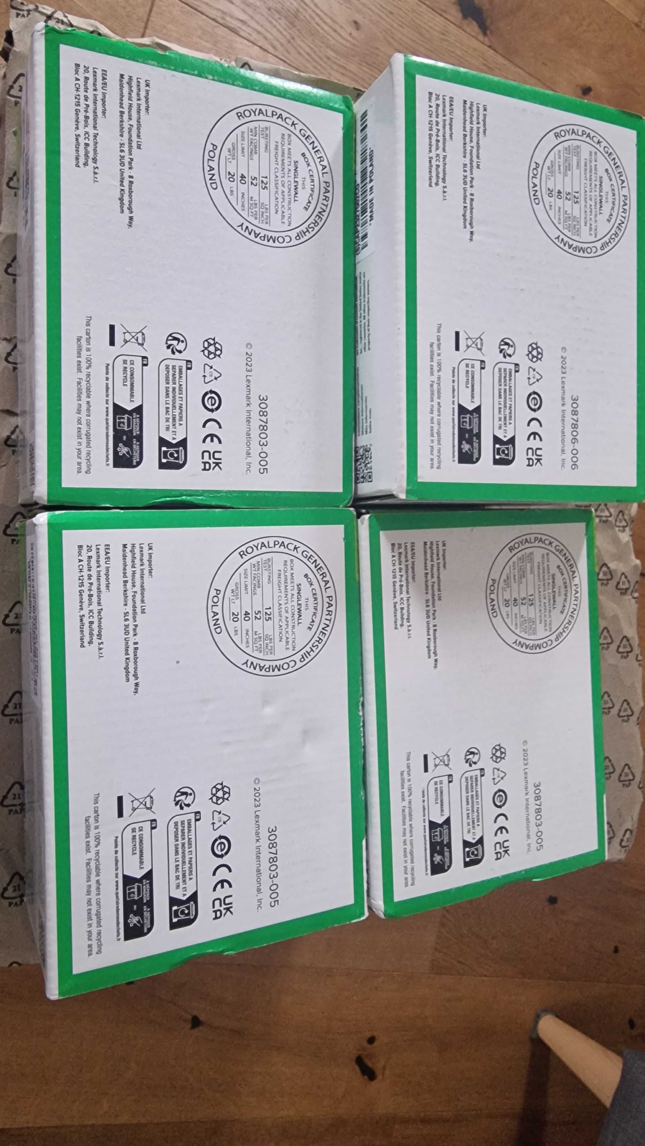 Nowe tonery do Drukarek Lexmark CS521, CS622, CX 622, Cx 625. KOMPLET