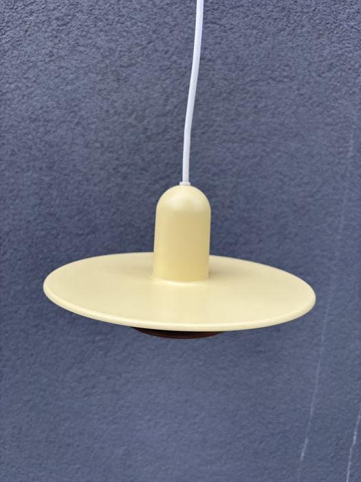 Lampa spodek - Żółta space age retro prl
