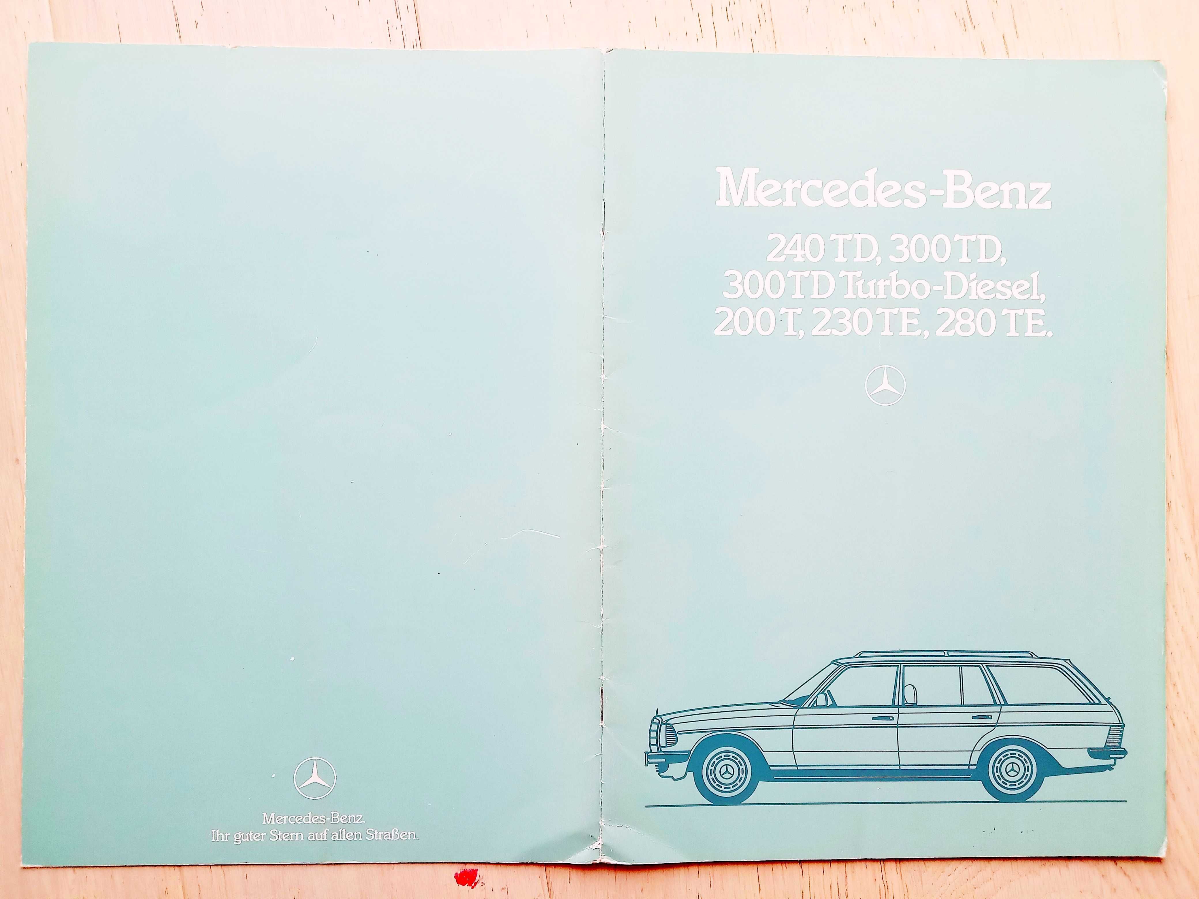 Mercedes W123 T-Modell / kombi S123 - 1983 prospekt 36 stron, stan DB+
