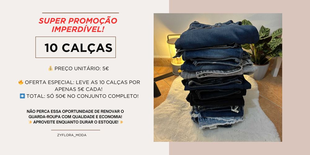 Lote de Calças Jeans - 10