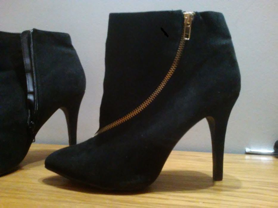 buty botki szpilki NEW LOOK 7-40; wys. 9cm