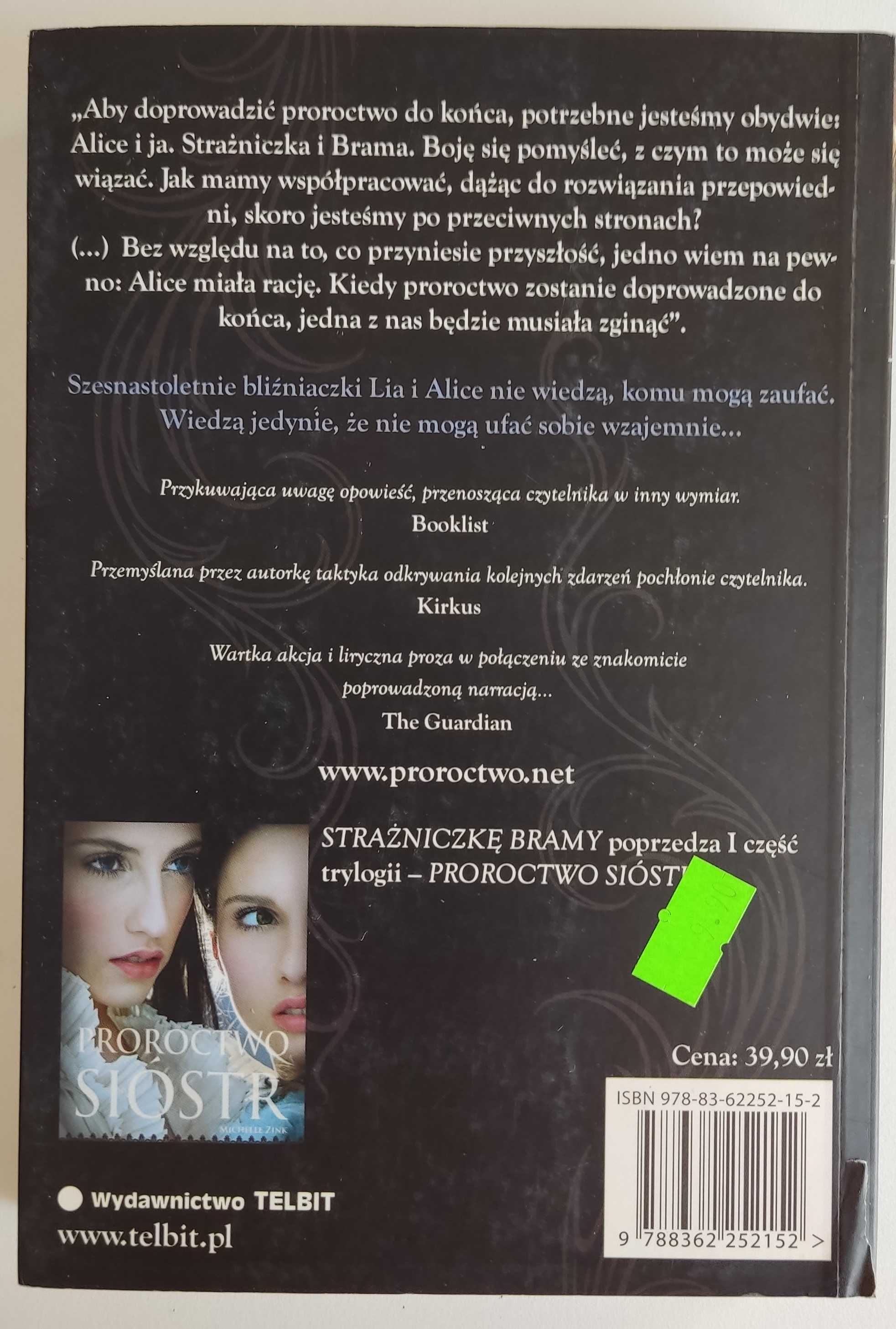 Strażniczka Bramy Michelle Zink Bliźniaczki Milthrope tom 2