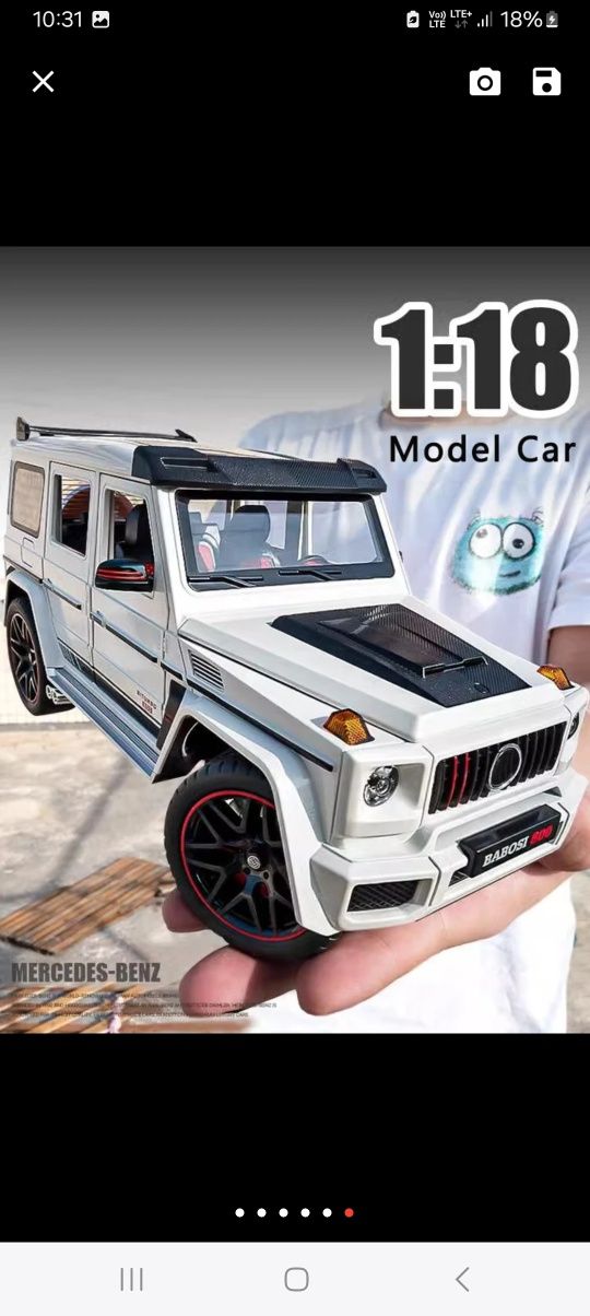 Model Mercedes Benz G Skala 1/18