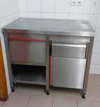 Bancada em inox para máquina de café