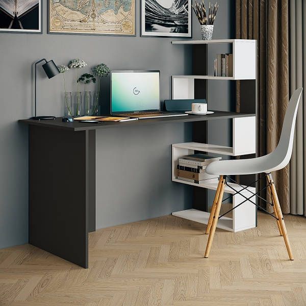 КРАЩА ВАРТІСТЬ‼️СТІЛ комп'ютерний з боковими ПОЛИЧКАМИ Легка збірка