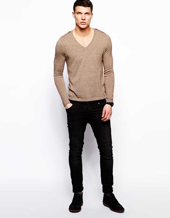 Кофта\Джемпер DKNY Brown V-neck Jumper