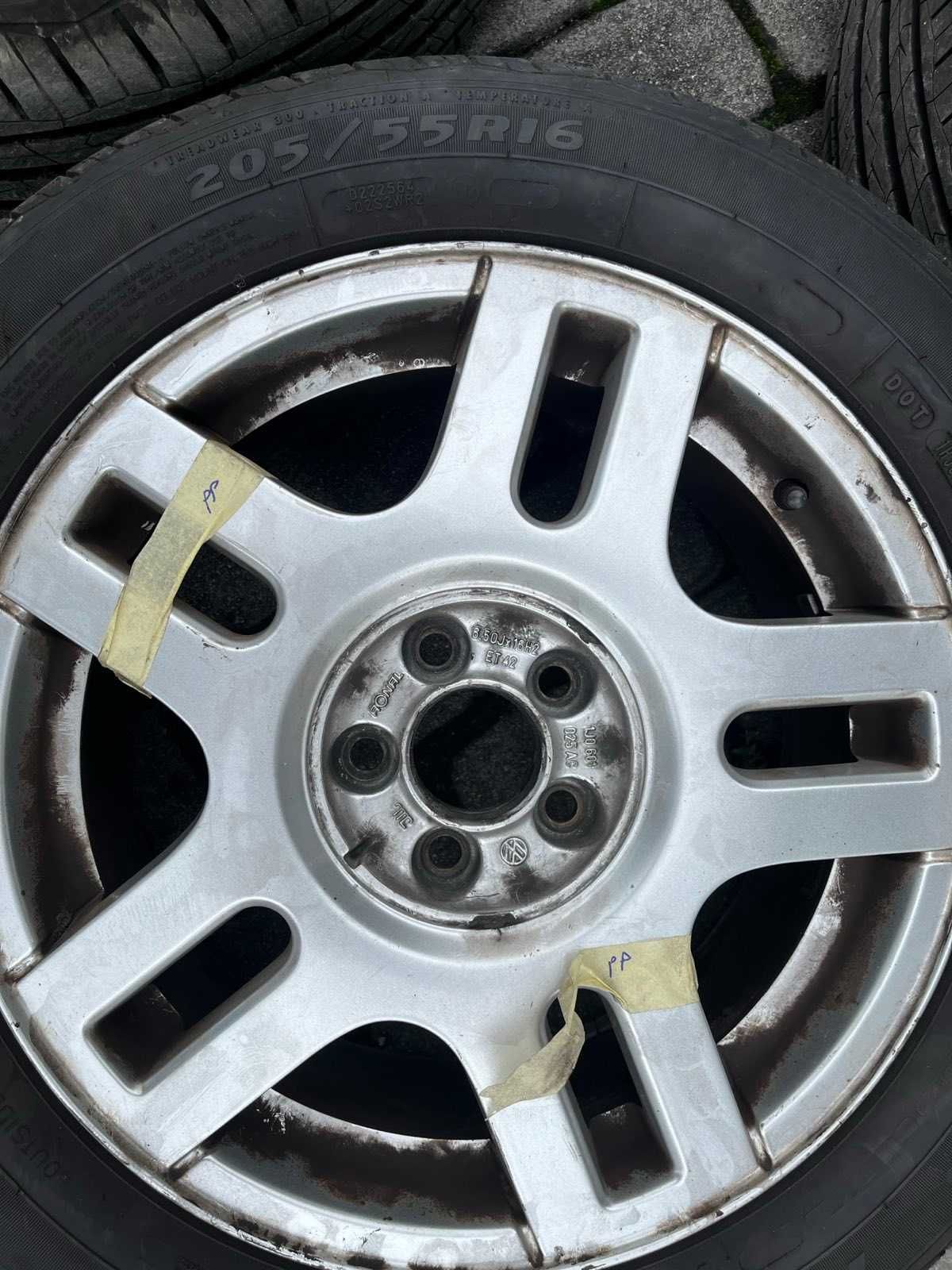 Koła Alufelgi VAG VW 6,5Jx16 5x100 57,1 + Dębica Presto HP2 205/55 R16