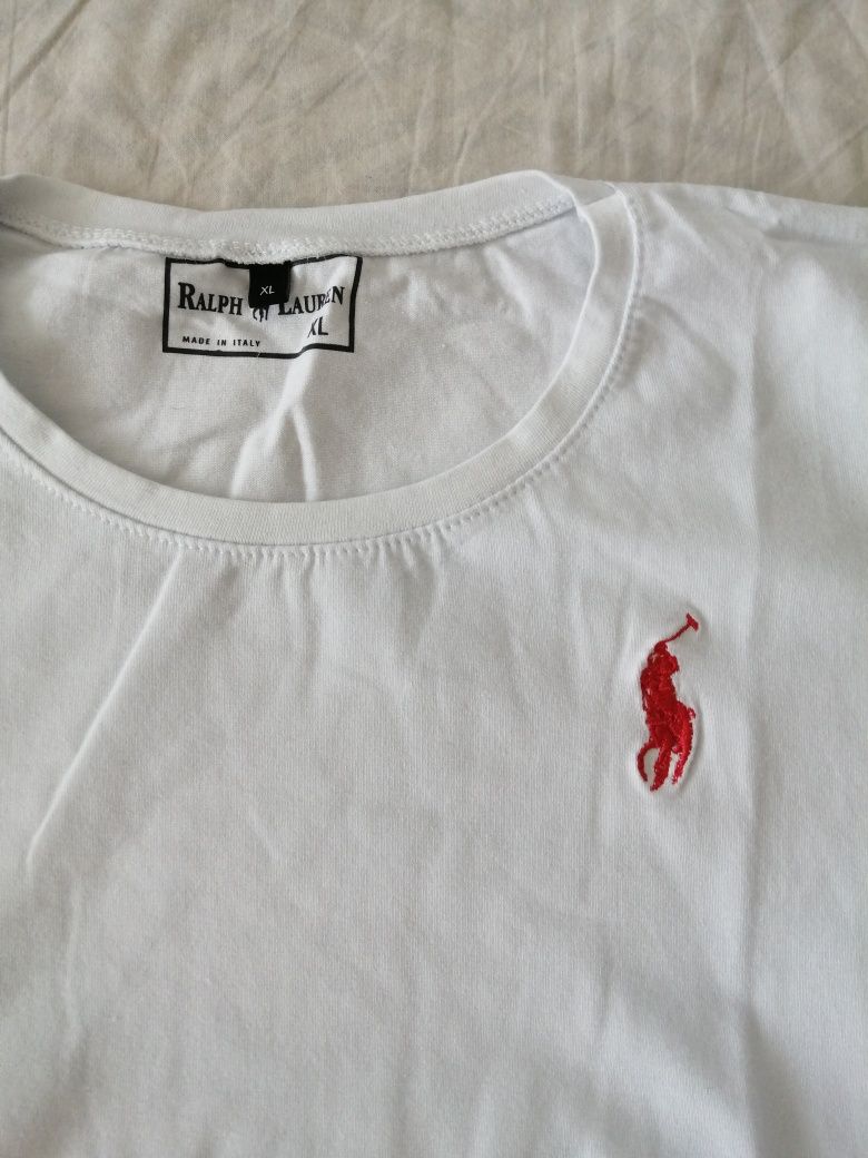 NOWA damska koszulka Ralph Lauren t-shirt RL biały L XL