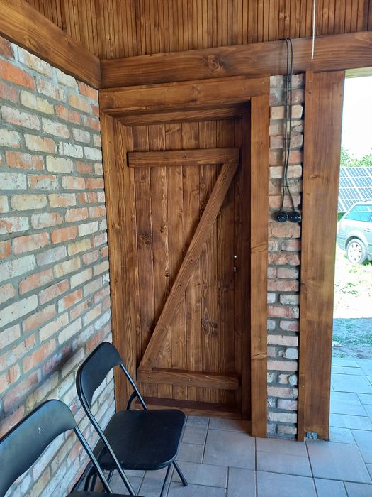 Dzwi drewniane 5cm gospodarcze góralskie na wymiar piwnica ziemianka