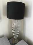 Lampa  metalowa- liść -na komodę