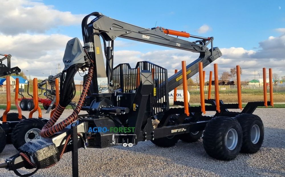 BMF Przyczepa Leśna Zrywkowa BMF 10T2PRO 750 7.5m ! Hamulce  !