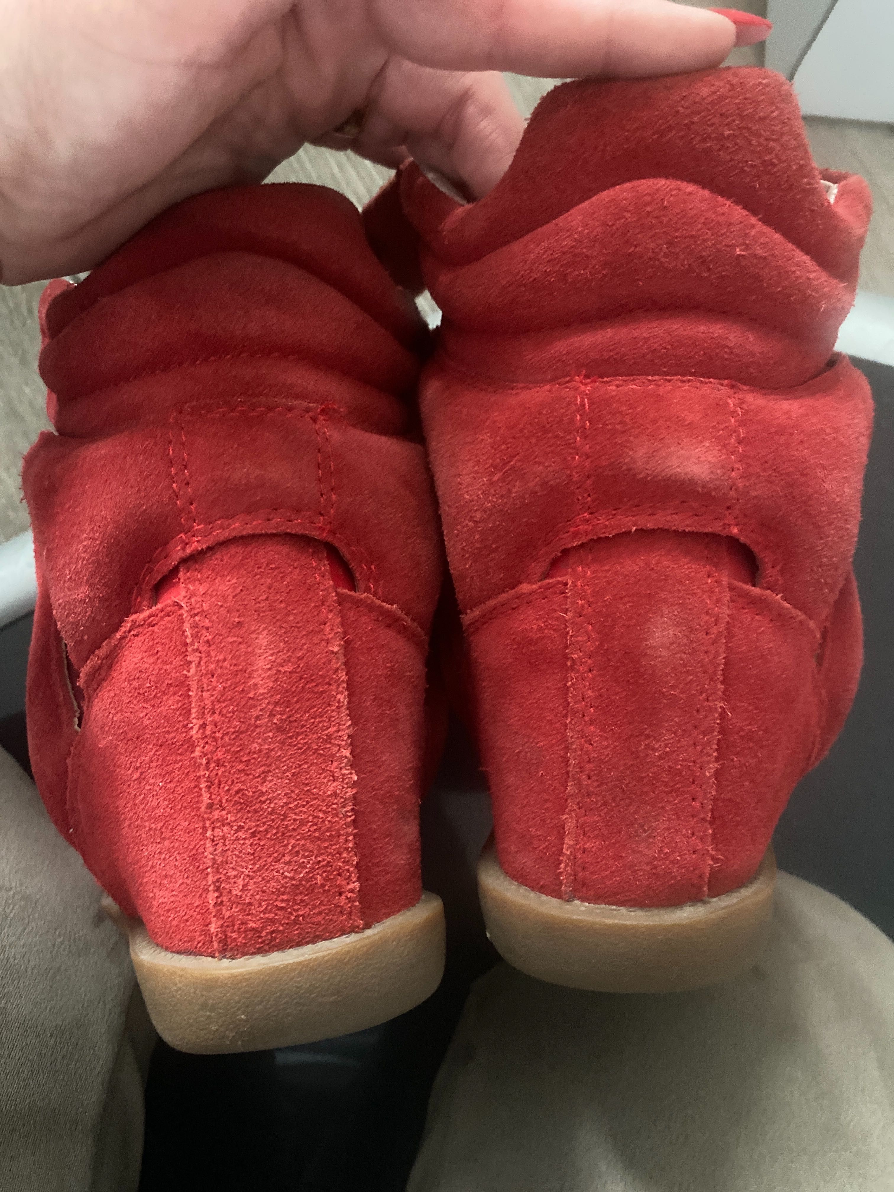 Isabel marant sneakersy skóra czerwone oryginalne 39 jak nowe