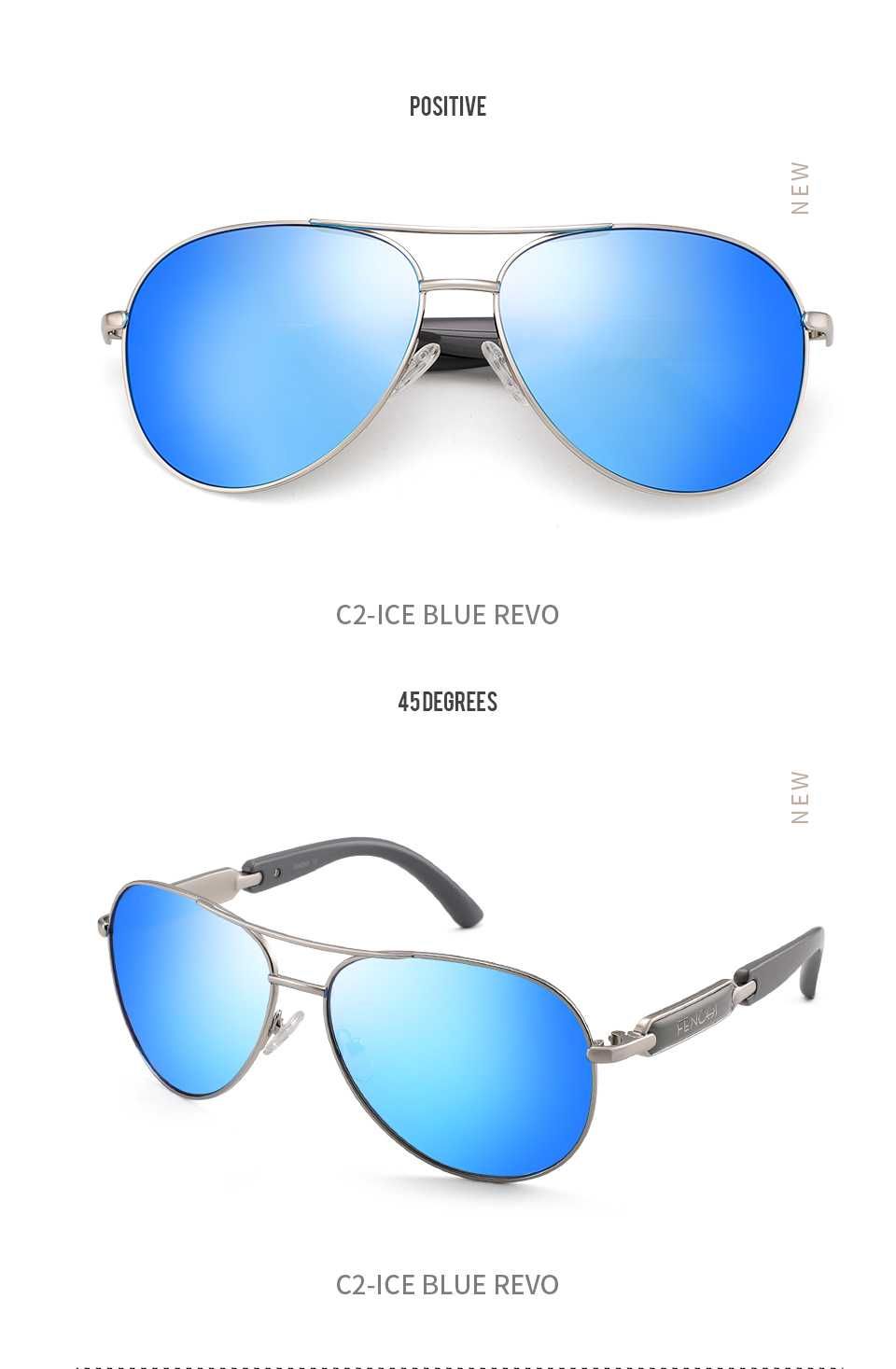 Солнцезащитные очки FENCHI женские поляризация зеркальные синие